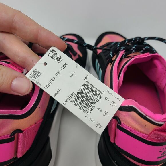 New Adidas Terrex Hikster Low Hiking Shoes Mens Size 8.5 Men Tie Die Sunset Pink main image 6